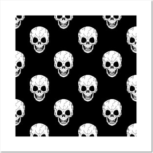 Halloween Skull Pattern Posters and Art